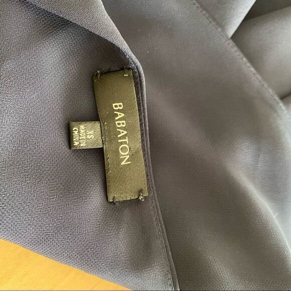 Aritiza-Babaton “Casimir” Navy Wrap Back Tie Mini Dress - Picture 11 of 11